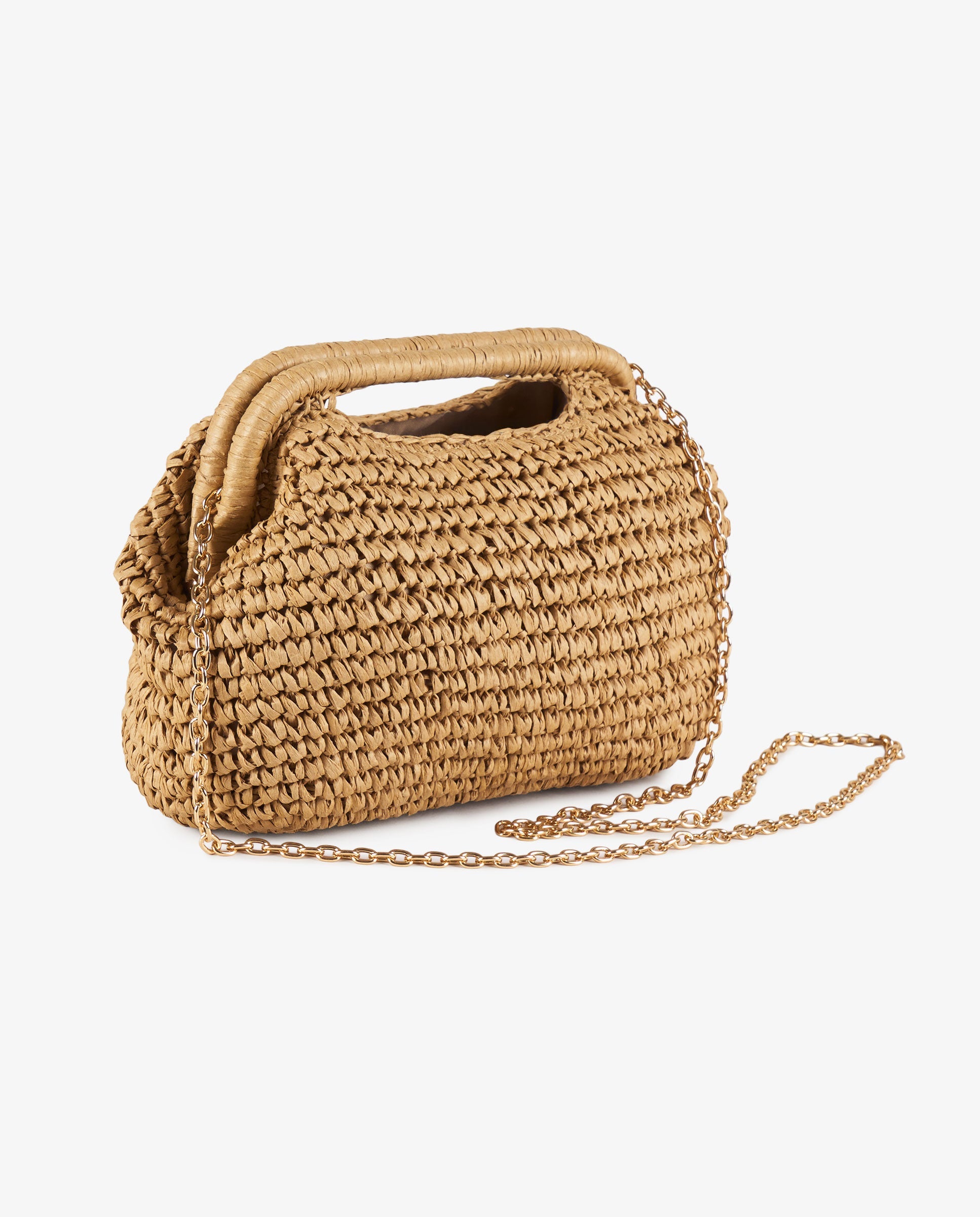 CLUTCH RAFIA NATURAL