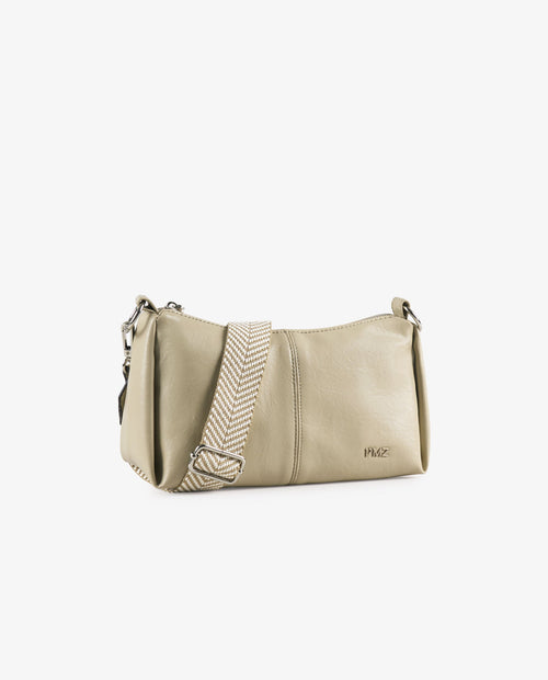BANDOLERA EFECTO PIEL BEIGE