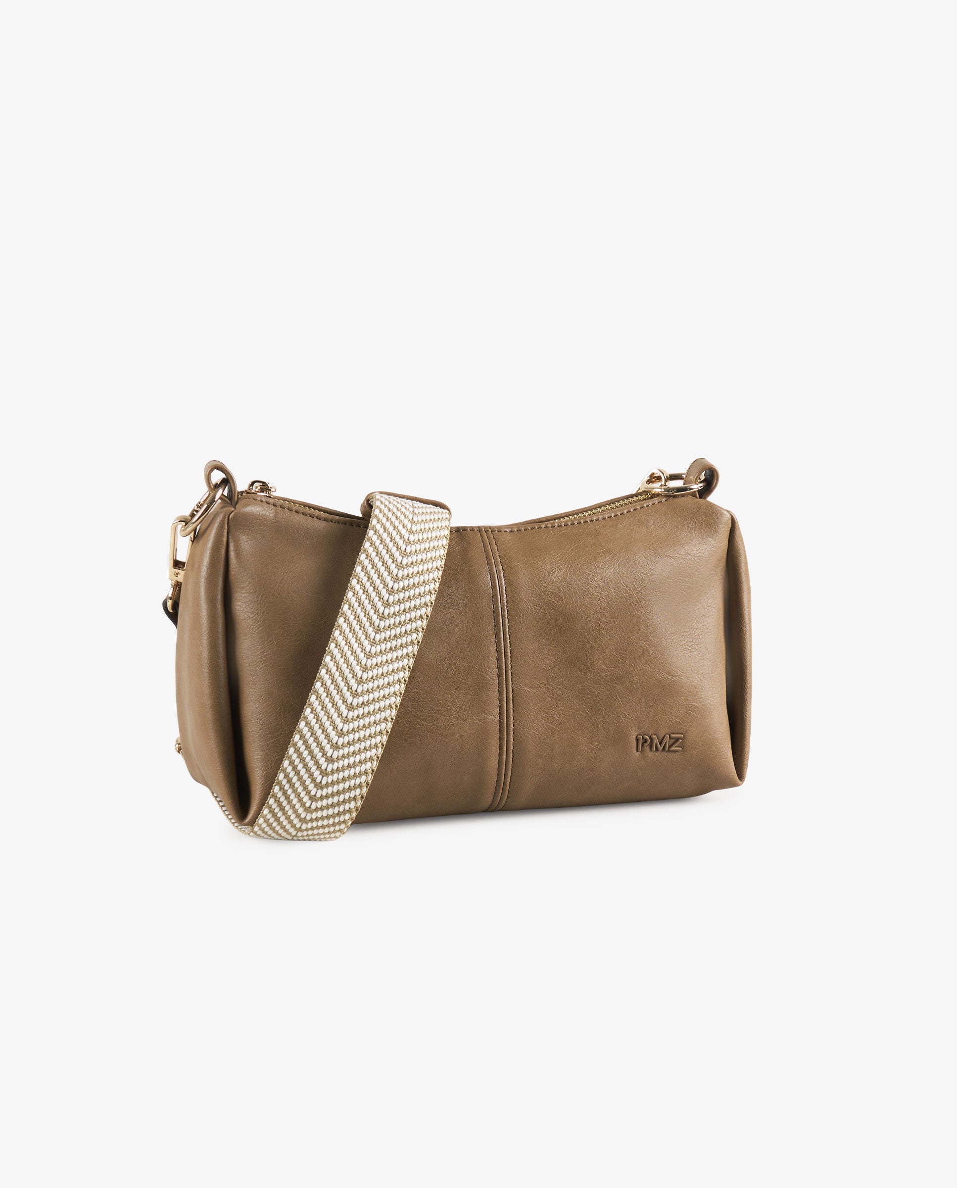BANDOLERA EFECTO PIEL CAMEL