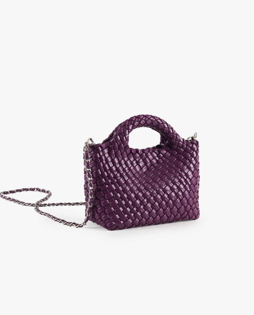 MINI TOTE TRENZADO MORADO