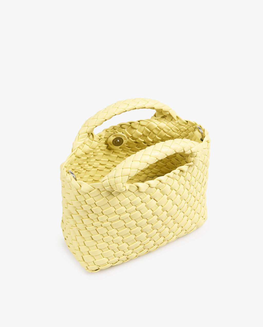 MINI TOTE TRENZADO AMARILLO