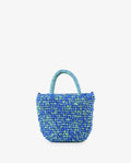TOTE MINI RAFIA AZUL