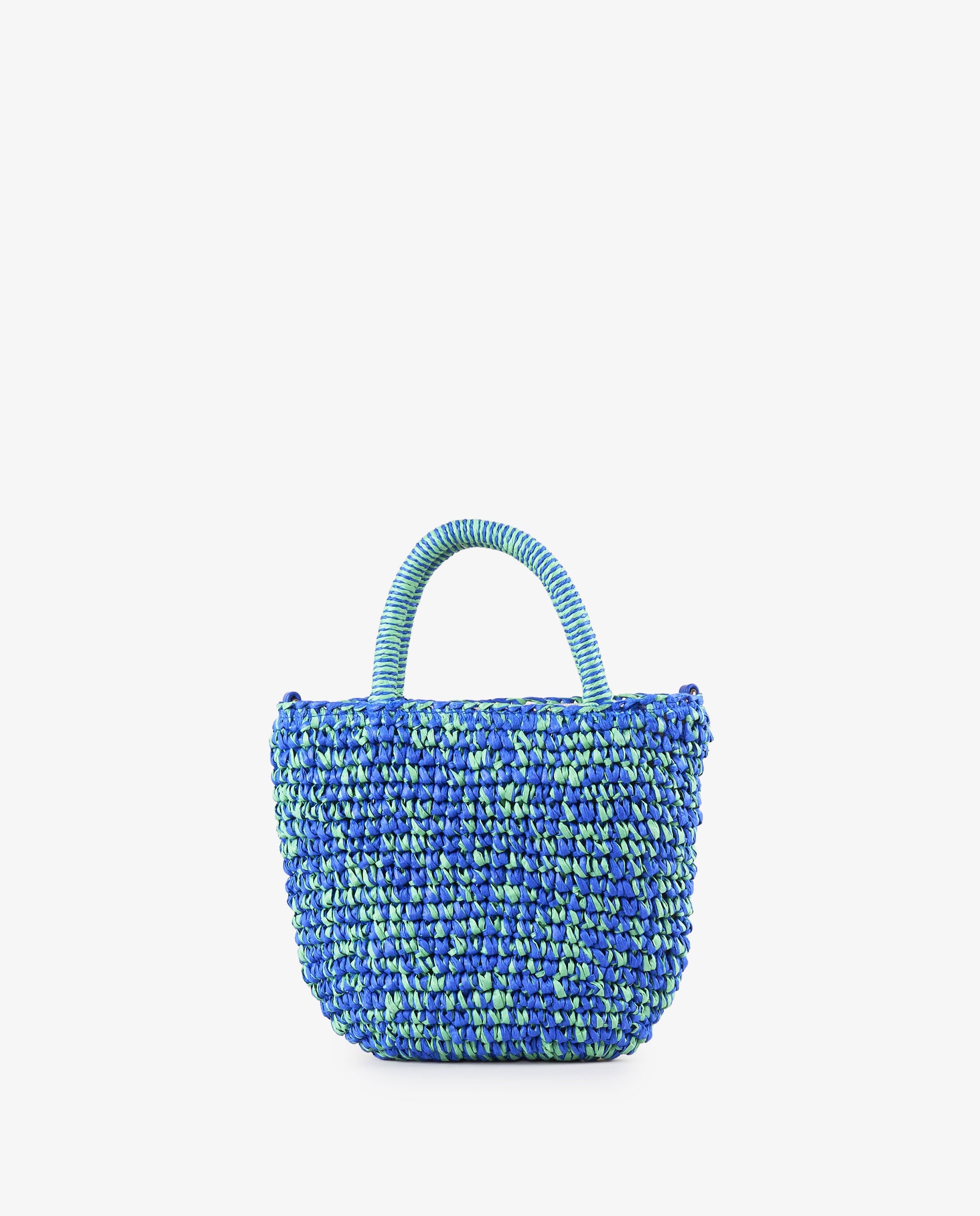 TOTE MINI RAFIA AZUL