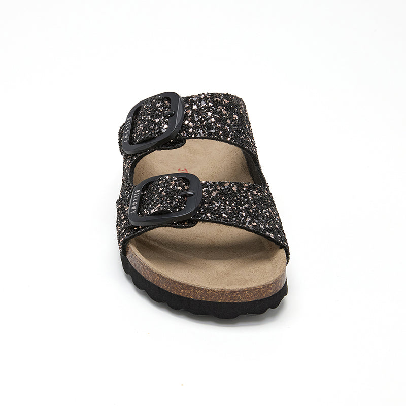 Sandalia Malibú Cobre Negro para Mujer - Estilo y Comodidad