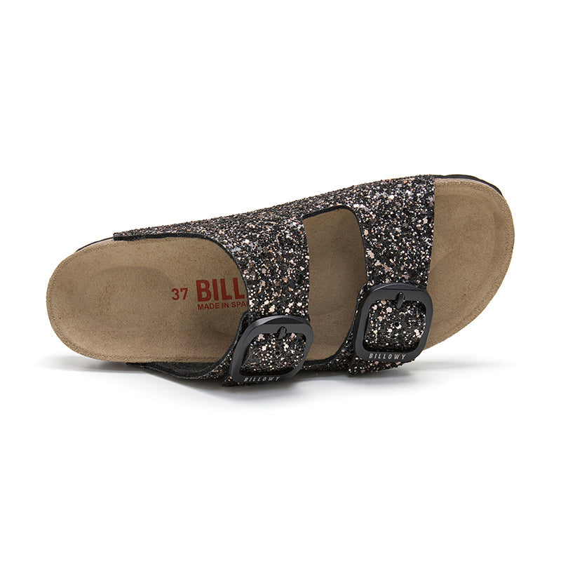 Sandalia Malibú Cobre Negro para Mujer - Estilo y Comodidad