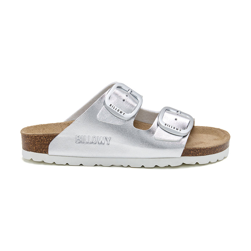 Sandalia Malibú Plateada para Mujer - Brillo y Estilo Veraniego