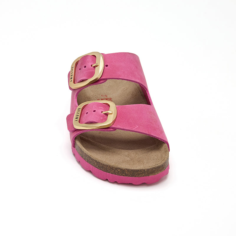 Sandalia Malibú Natural en Magenta Fucsia para Mujer