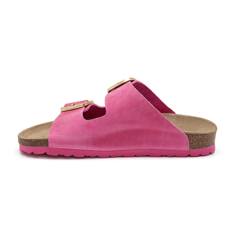 Sandalia Malibú Natural en Magenta Fucsia para Mujer