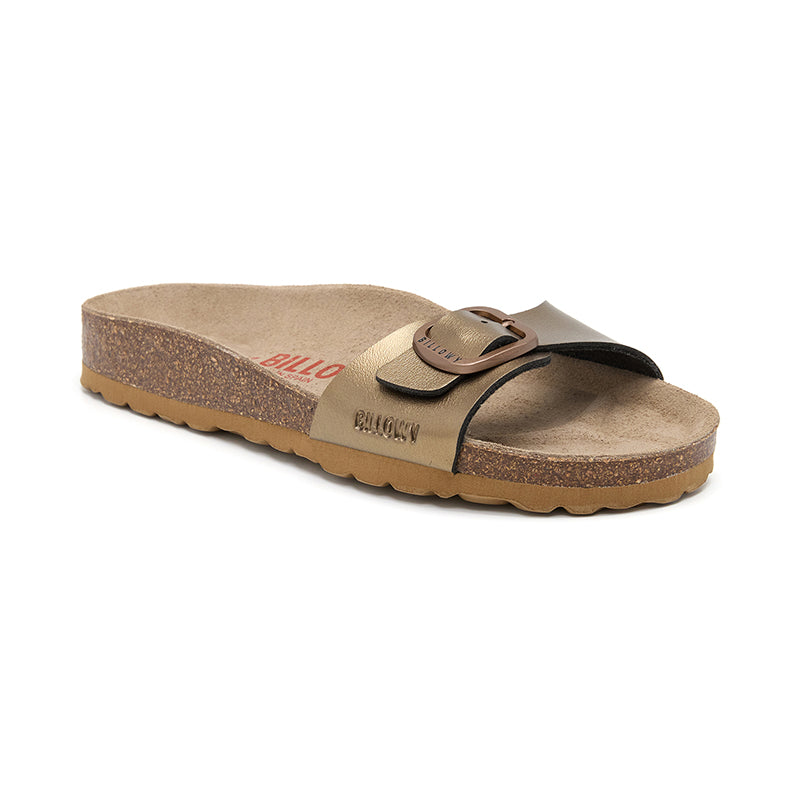 Sandalia Santa Monica para Mujer – Bronce y Marrón, Estilo Moderno y Cómoda