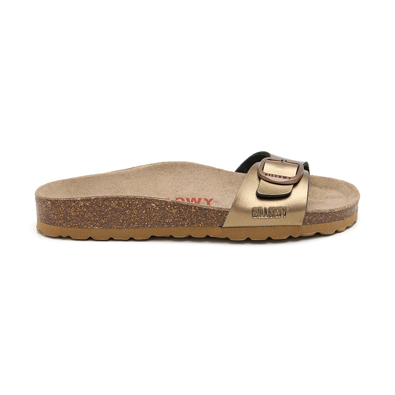 Sandalia Santa Monica para Mujer – Bronce y Marrón, Estilo Moderno y Cómoda