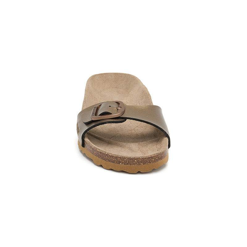 Sandalia Santa Monica para Mujer – Bronce y Marrón, Estilo Moderno y Cómoda