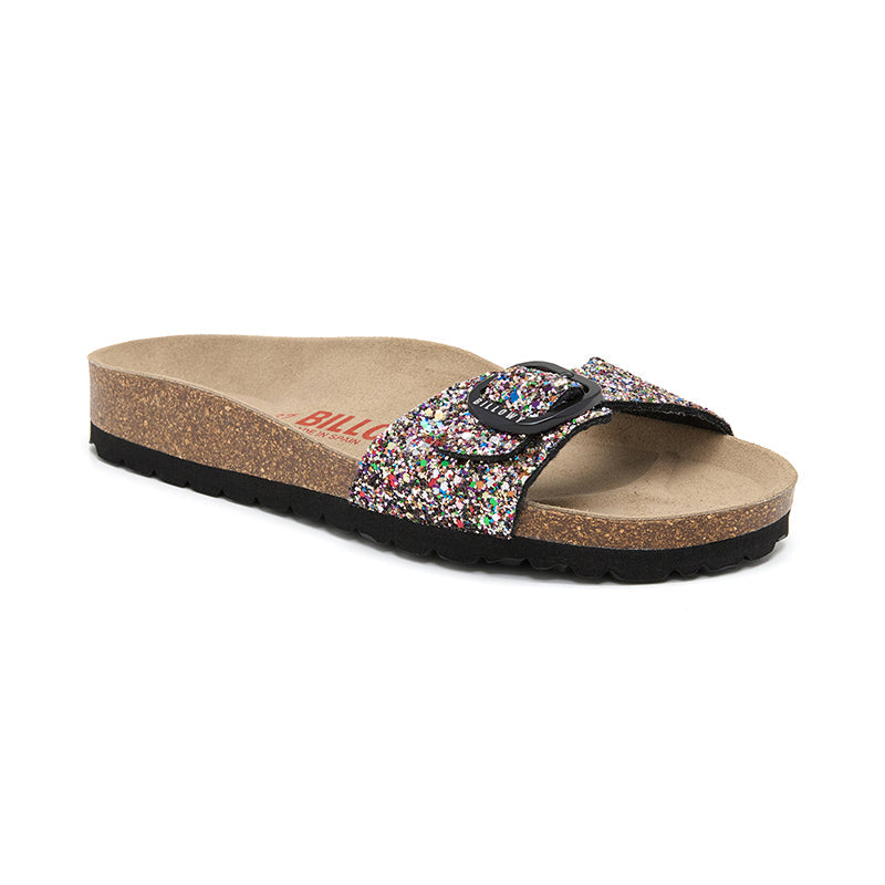 Sandalia Santa Monica para Mujer - Multicolor y Negro