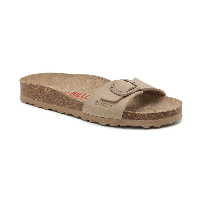 Sandalia Santa Monica para Mujer – Beige y Marrón Claro, estilo y comodidad