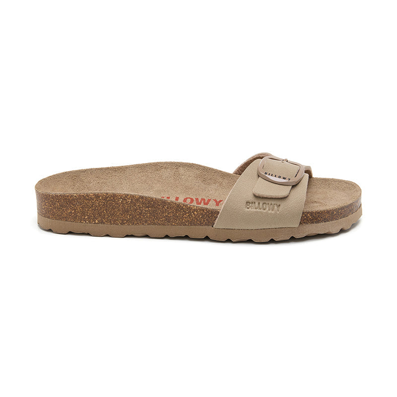 Sandalia Santa Monica para Mujer – Beige y Marrón Claro, estilo y comodidad