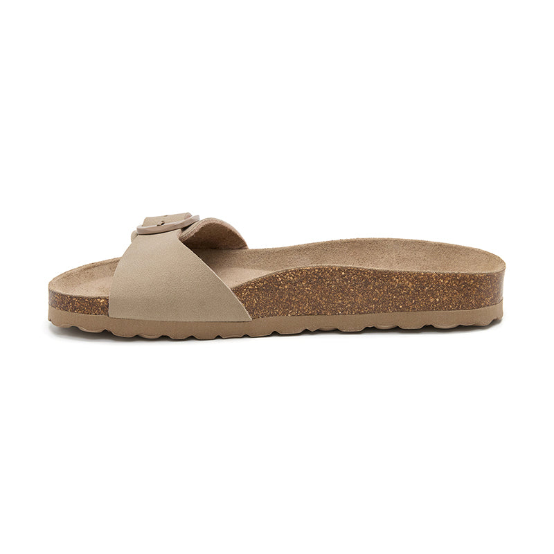 Sandalia Santa Monica para Mujer – Beige y Marrón Claro, estilo y comodidad