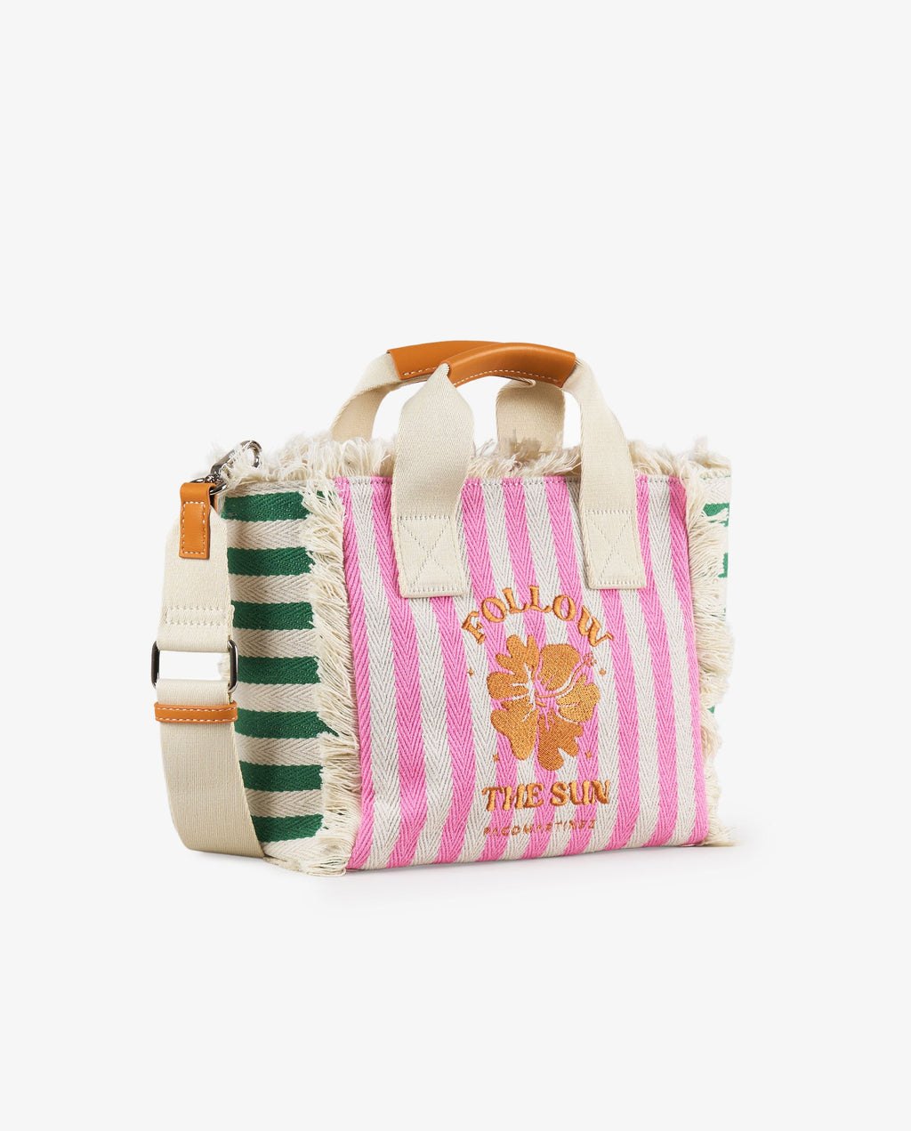 BOLSO RAYAS ROSA