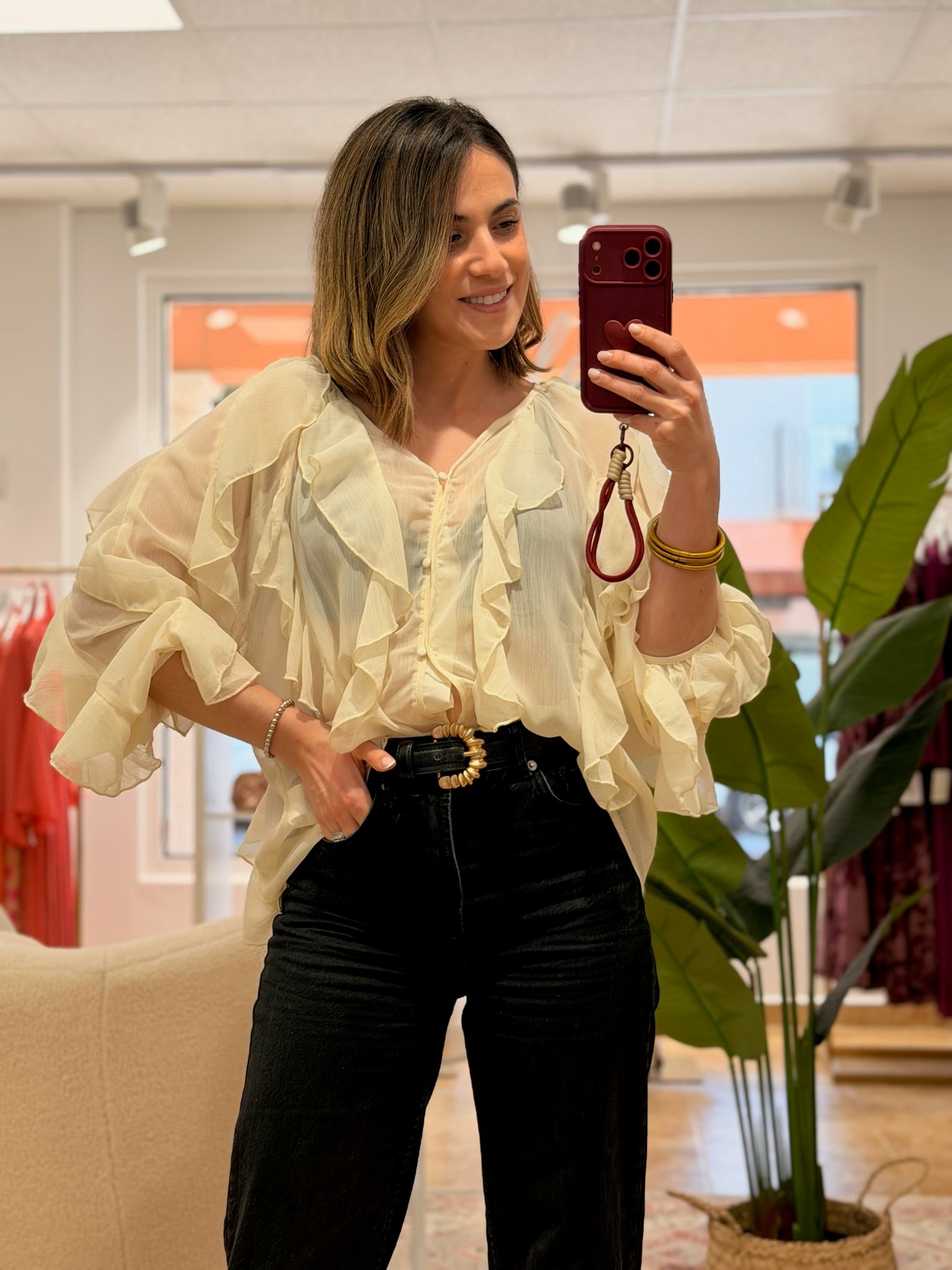 Blusa Volante Blanca | Amelia