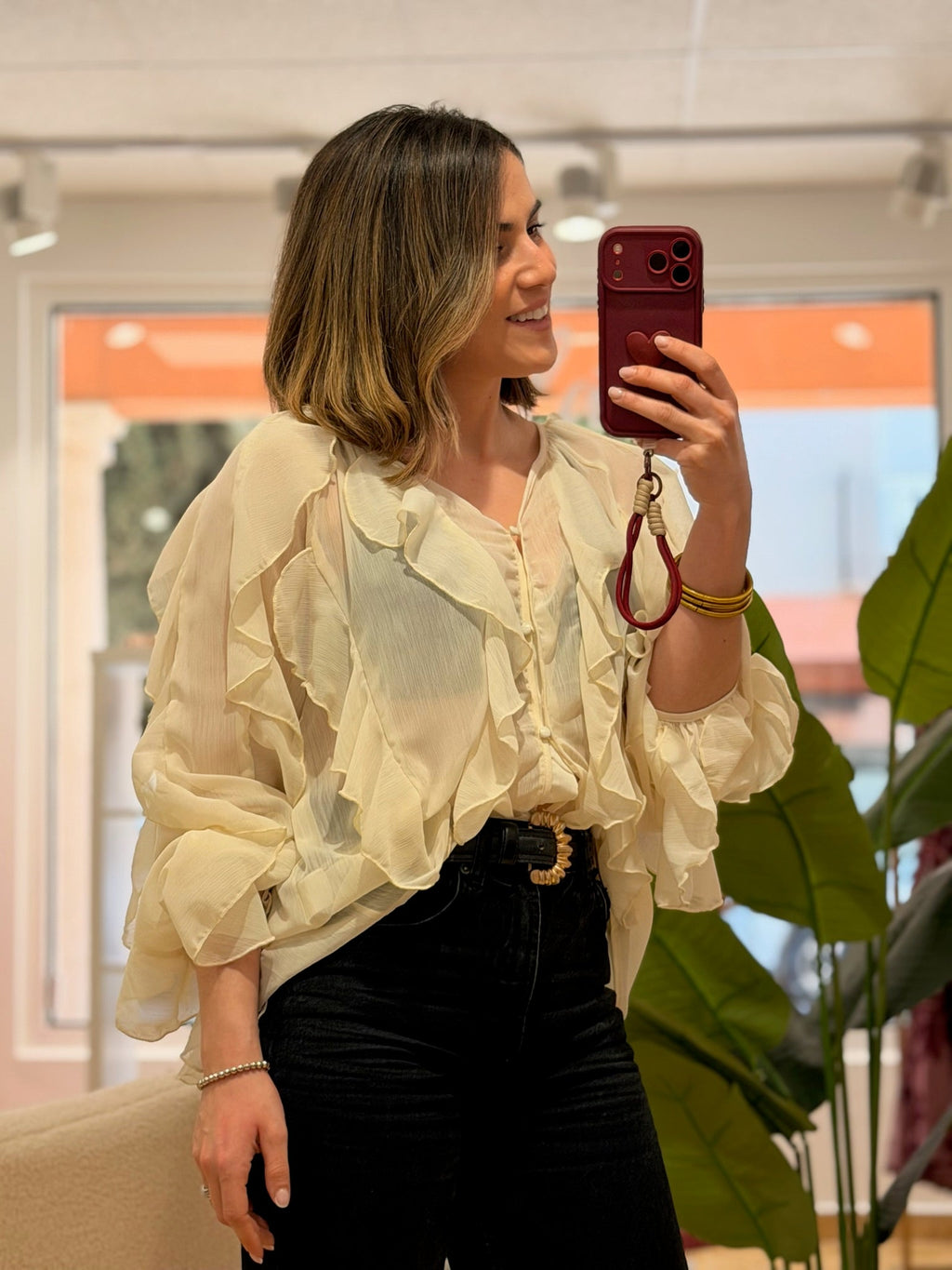 Blusa Volante Blanca | Amelia