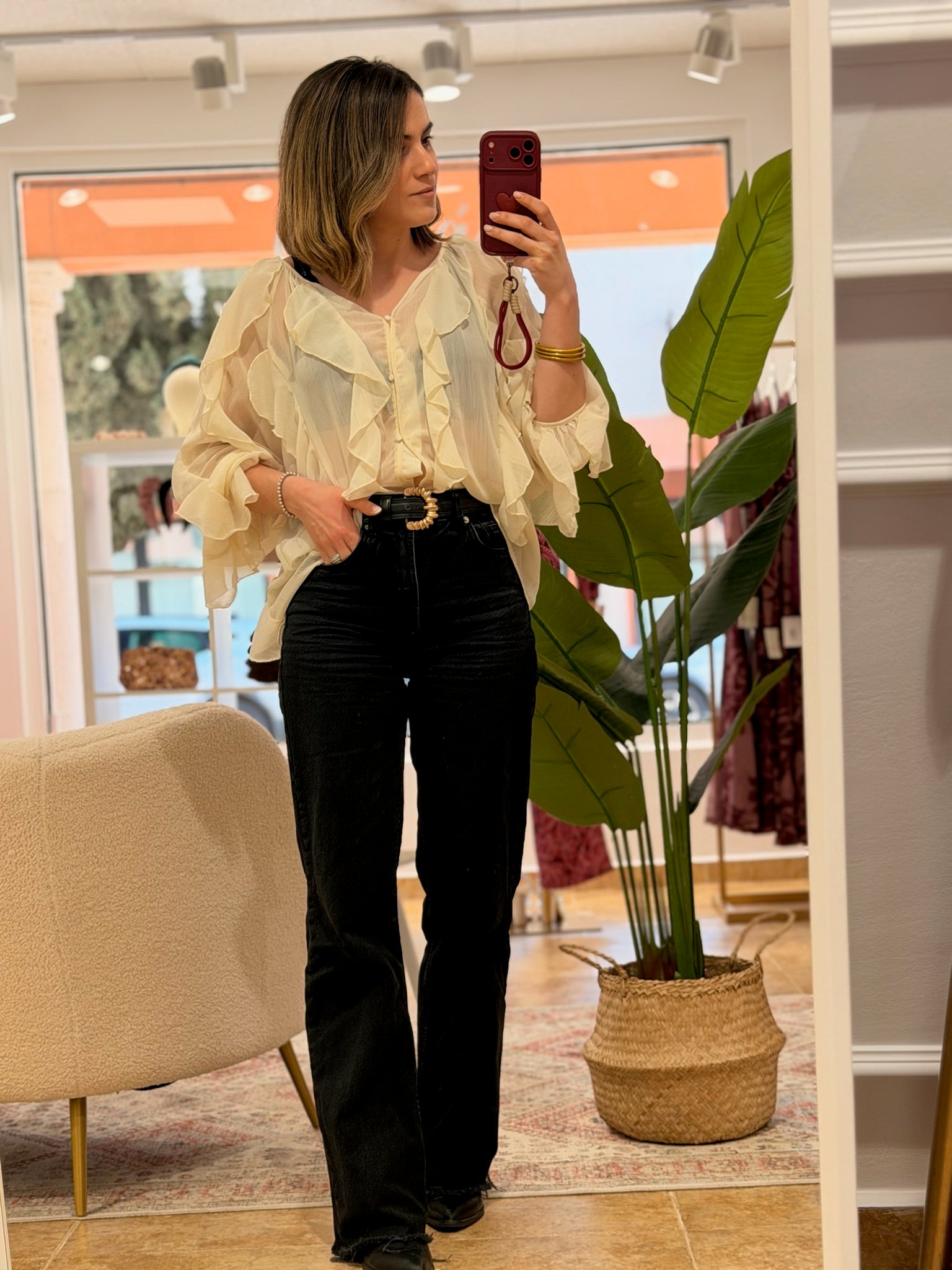 Blusa Volante Blanca | Amelia