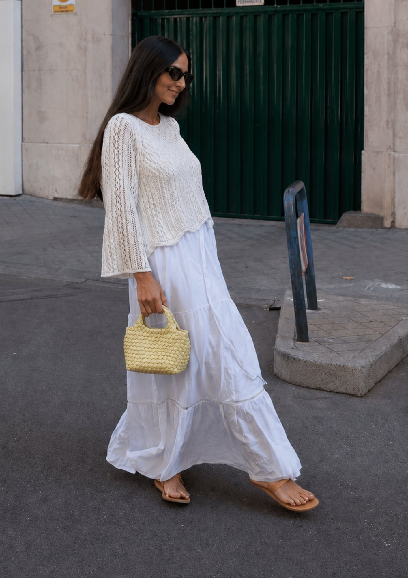 MINI TOTE TRENZADO AMARILLO