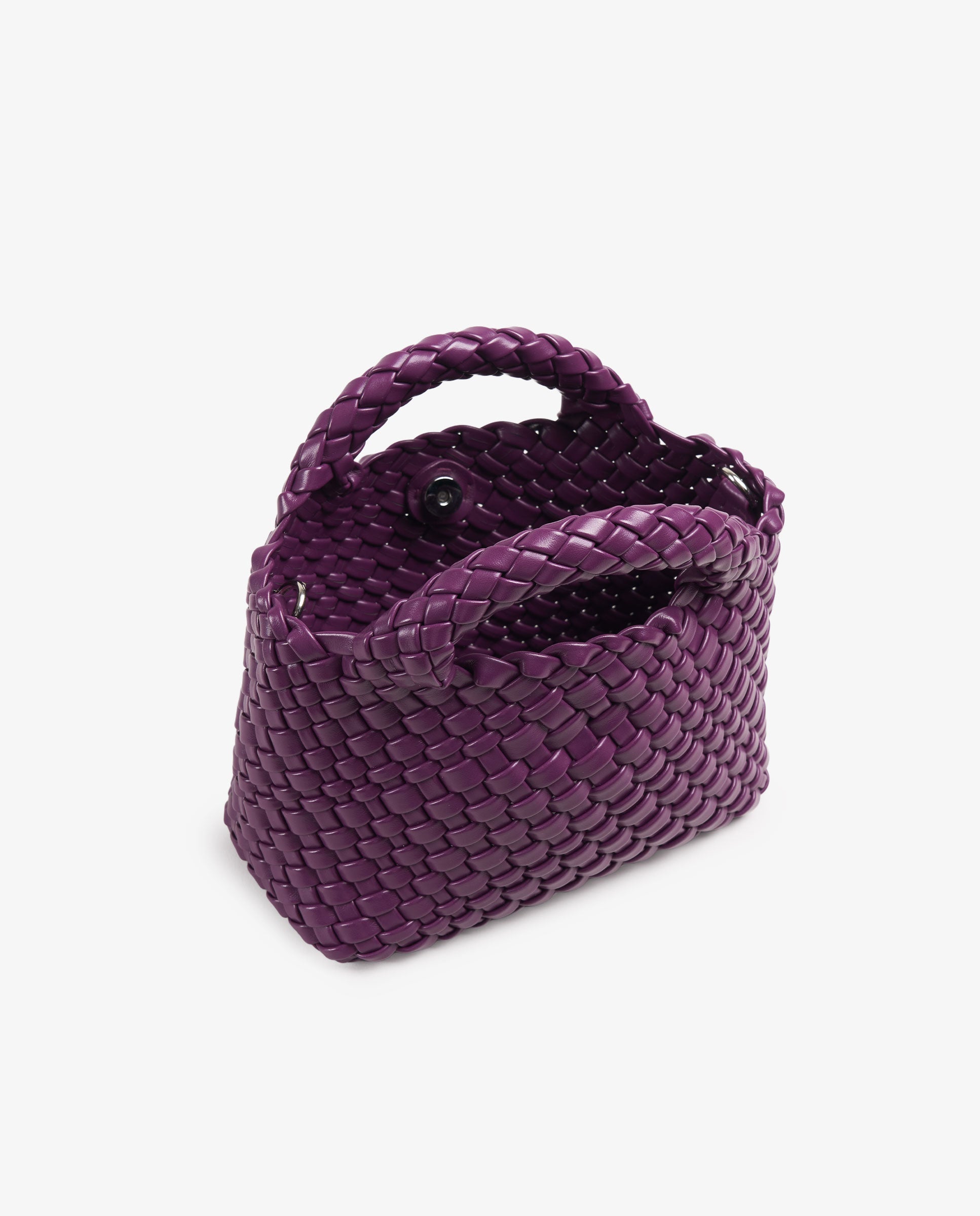 MINI TOTE TRENZADO MORADO