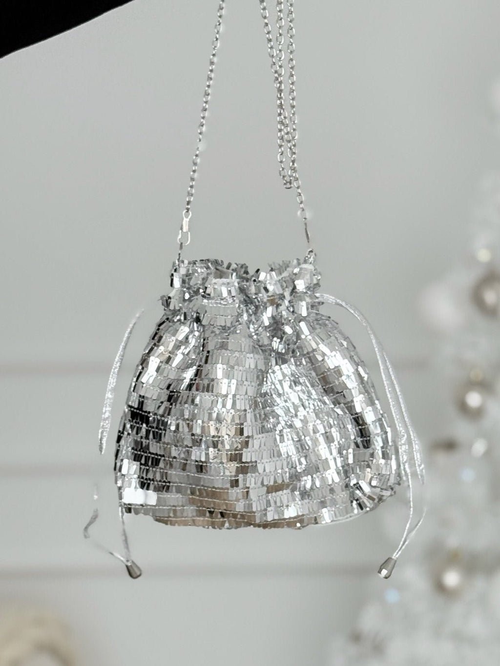Bolso saco plateado | Party
