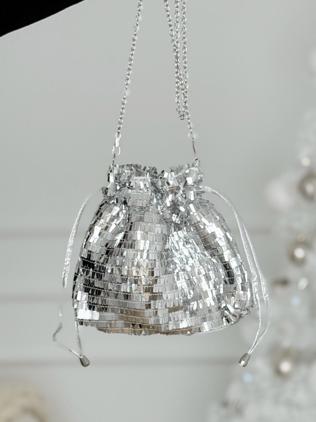 Bolso saco plateado | Party